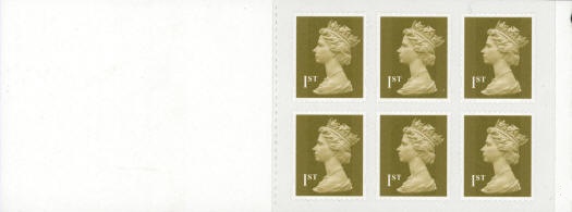2002 GB - MB4 £1.68 - 6 x 1st Gold (W) 35mm Imprint Plain
